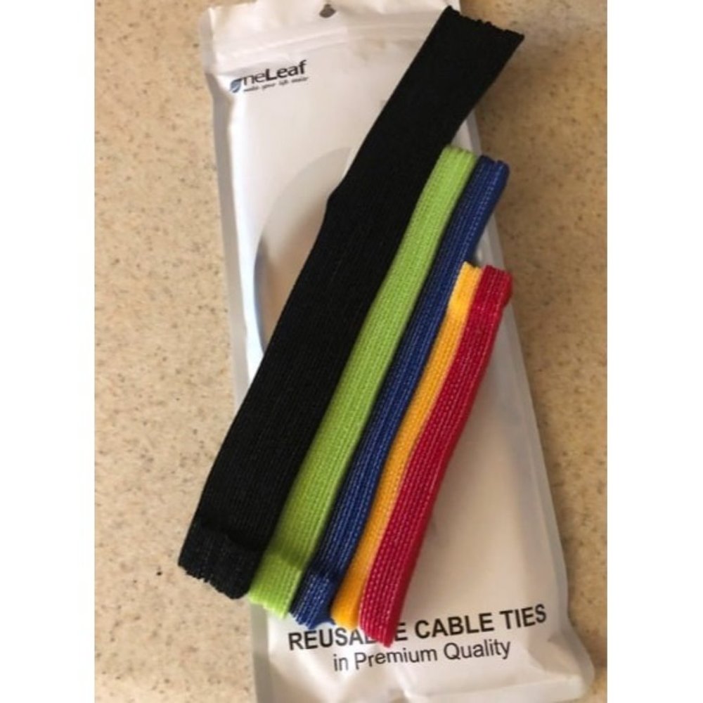 120PCS Cord Organizer 6 × 1/2" Reusable Cable Ties with Hook and Loop, Colorful